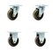 Service Caster 4'' High Temp Phenolic Wheel Swivel Top Plate Caster Set with 2 Rigid, 4PK SCC-20S415-PHRHT-TP2-2-R-2 - alternate 1